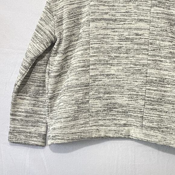 Saturday Sunday Anthropologie Sherpa Cardigan Jacket Gray White Womens Medium - Picture 11 of 12